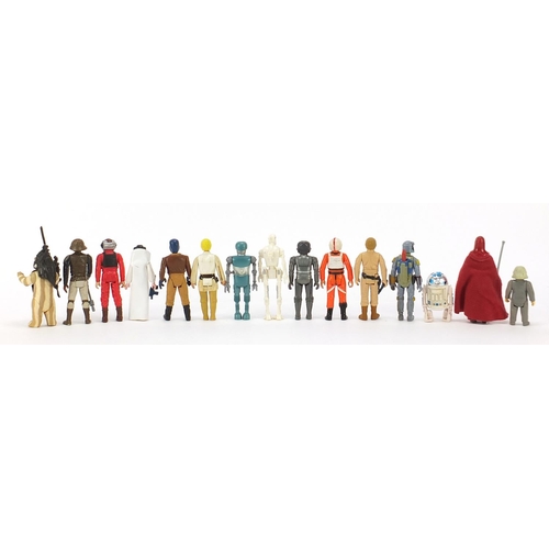 618 - Fifteen vintage Star Wars action figures with accessories including Boba Fett, Emperor's Royal Guard... 