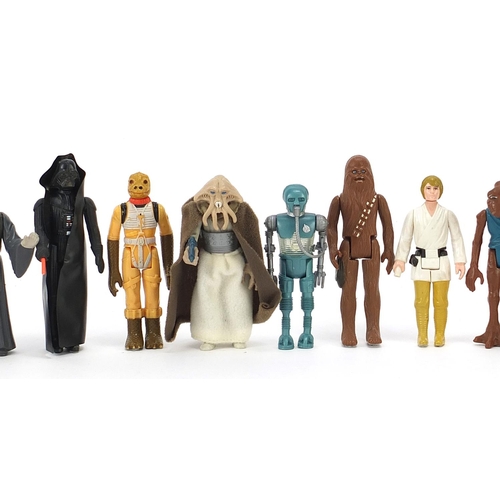 621 - Fifteen vintage Star Wars action figures with accessories including Luke Skywalker, Chewbacca, Hamme... 