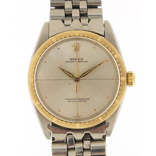 143 - Rolex, gentlemen's Oyster Perpetual wristwatch, model 1008, serial number 1619944, 34mm in diameter