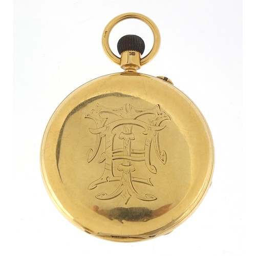 5 - J W Benson, gentlemen's 18ct gold full hunter pocket watch, the movement engraved The Field 1734, 51... 