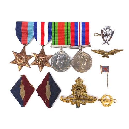 3487 - British military World War II four medal group relating to Douglas Howie Matheson including photogra... 