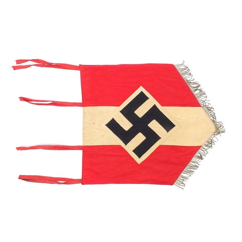 3508 - German military interest Hitler Youth drum banner panel, 48.5cm x 44cm