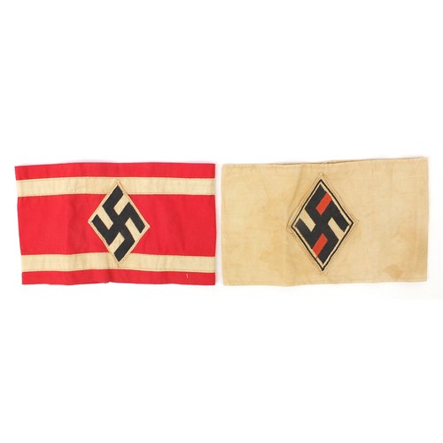 3510 - Two German military interest Student League armbands