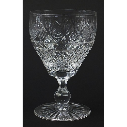 545 - Set of twelve good quality cut crystal glasses, 13.5cm high