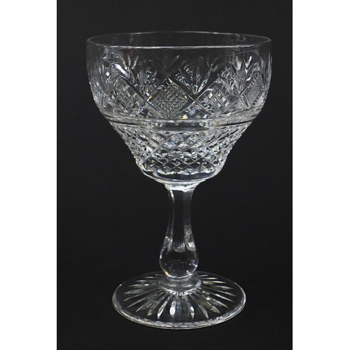 546 - Set of six good quality crystal glasses, 13cm high