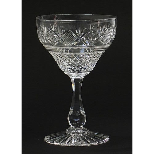 547 - Set of ten good quality cut crystal glasses, 11.5cm high