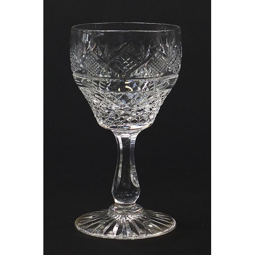 548 - Set of six good quality cut crystal glasses, 11cm high