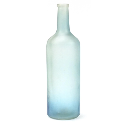 30 - Large frosted glass bottle, 61.5cm high