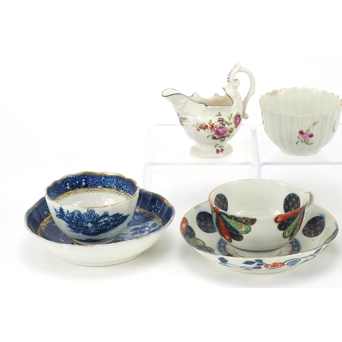 343 - 18th century English porcelain including Worcester, Derby, Caughley and Flight, the largest 13cm in ... 