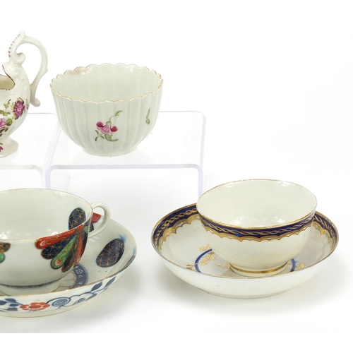 343 - 18th century English porcelain including Worcester, Derby, Caughley and Flight, the largest 13cm in ... 