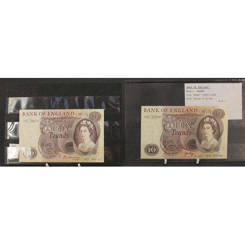 2567 - English banknotes including three ten pounds notes, one pound note and four ten shilling notes, Chie... 