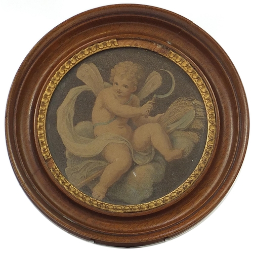 661 - Three classical engravings of angels and Putti including one by Francesco Bartolozzi, framed and gla... 