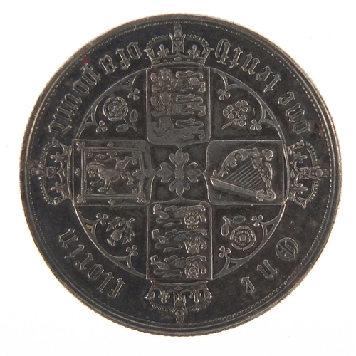 2533 - Victorian gothic silver florin