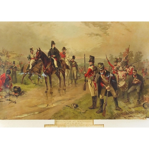 1638 - After Robert Alexander Hillingford - Wellington at Waterloo, The Dawn of Day, June 18th 1815, 19th c... 