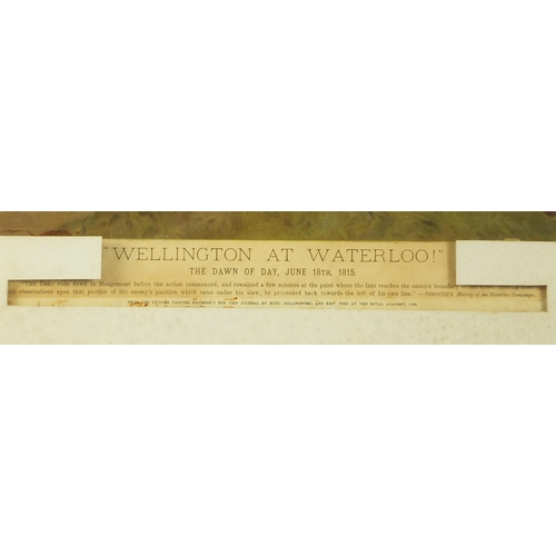 1638 - After Robert Alexander Hillingford - Wellington at Waterloo, The Dawn of Day, June 18th 1815, 19th c... 