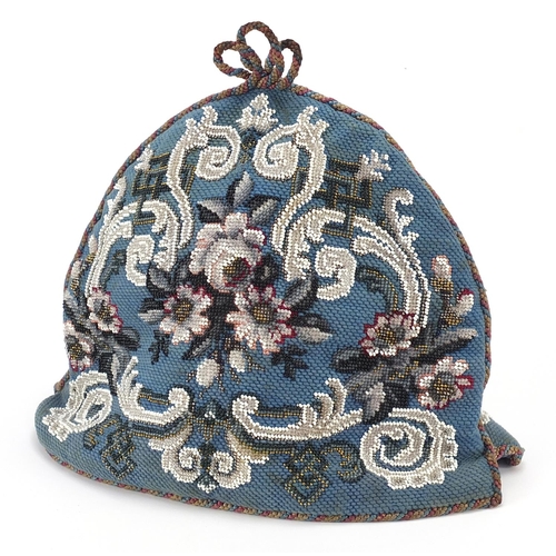 311 - Victorian Beadwork tea cosy, 35cm wide