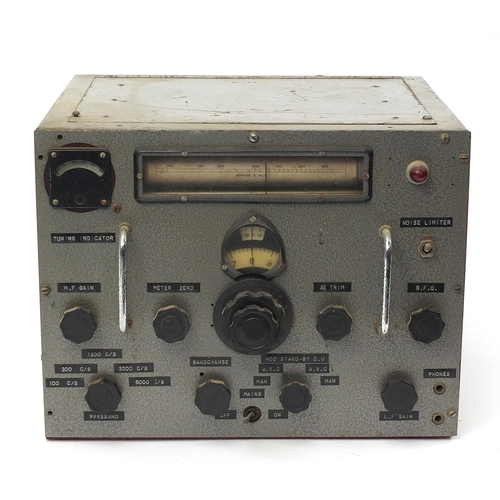 2464A - Wartime electronic receiver, probably from a boat, 30cm H x 40cm W x 34cm D