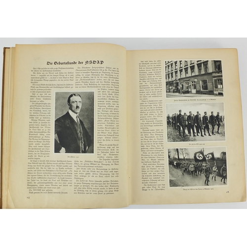 2467 - German propaganda book promoting the Nazi party with photographs inserted