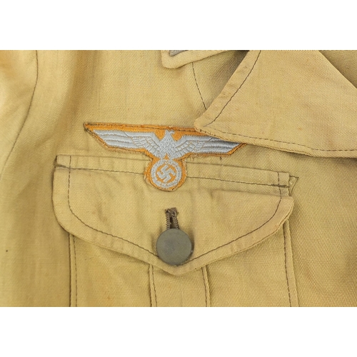 2458 - German military interest desert tunic with Afrika Korps badge