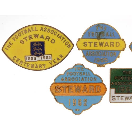 2476 - Five 1960's Football Association Steward badges