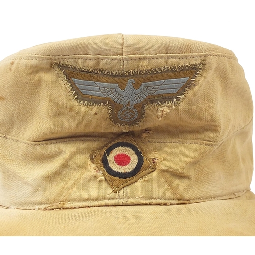 2457 - German military interest desert cap in the style of the Afrika Korps