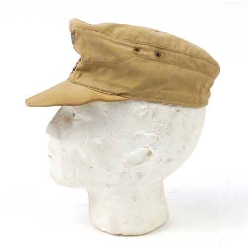 2457 - German military interest desert cap in the style of the Afrika Korps