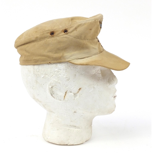 2457 - German military interest desert cap in the style of the Afrika Korps