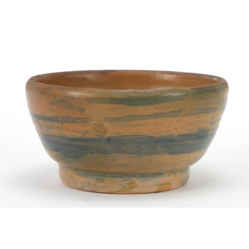 381 - Fulham Pottery bowl, 12.5cm in diameter