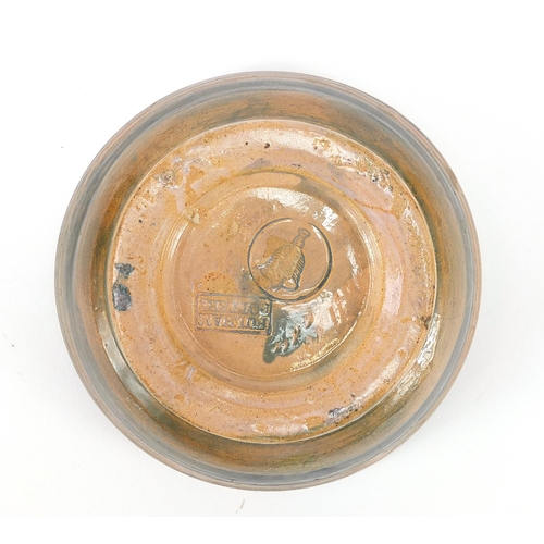 381 - Fulham Pottery bowl, 12.5cm in diameter