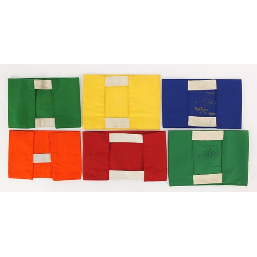 2480 - Six vintage Football Association Steward and Superintendent arm bands