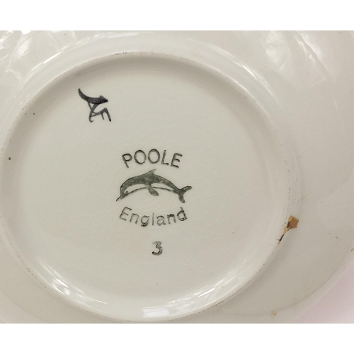 388 - Poole Pottery Delphis comprising seven dishes and  bowls, the largest 30.5cm in diameter