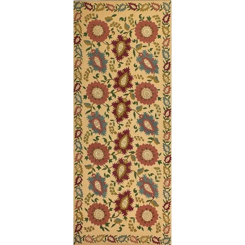 1663 - Arts & Crafts floral tapestry, 127cm x 51.5cm