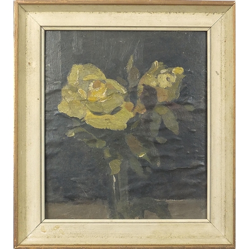 1640 - Still life flowers, five 20th century oils, one signed D Knott, one mounted, framed and glazed, two ... 