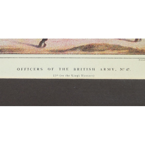 1654 - Seven British military interest prints in colour including Officers of the British Army No 42 and Of... 