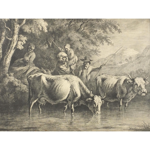 1650 - Four antique and later prints including The Horse Fair and His Majesty King George IV Travelling, Hy... 