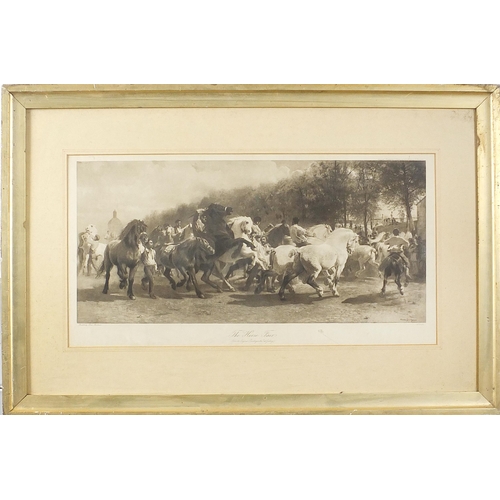 1650 - Four antique and later prints including The Horse Fair and His Majesty King George IV Travelling, Hy... 