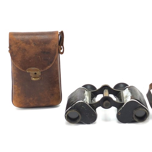 2453 - Two pairs of military interest Carl Zeiss binoculars, one with case