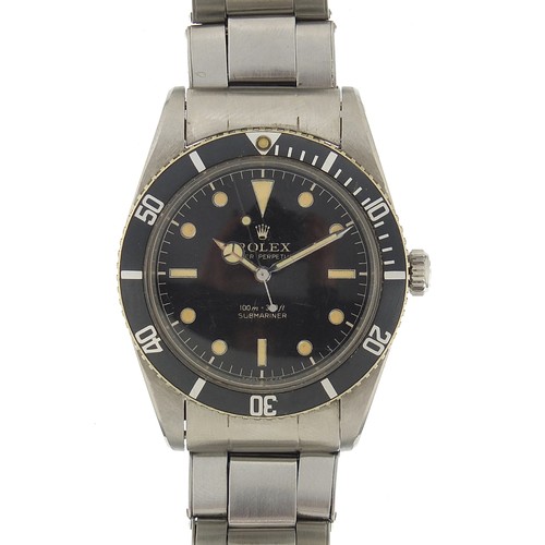1701 - Rolex, vintage gentleman's Submariner automatic wristwatch, REF 6536-1, cal 1030, meters first, with... 