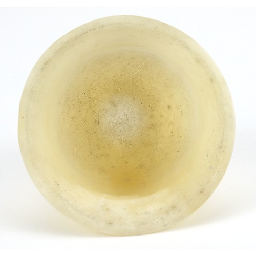 66 - Chinese small white stone tea bowl, 4cm high x 6cm in diameter