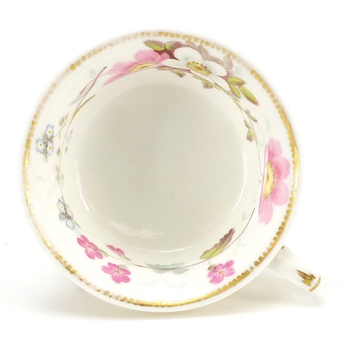 74 - Swansea style cup and saucer hand painted in the style of William Pollard, the saucer 15cm in diamet... 