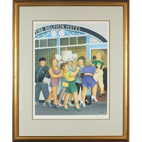 373 - Beryl Cook - Hen night, limited edition print in colour with blind stamps, details verso, mounted, f... 