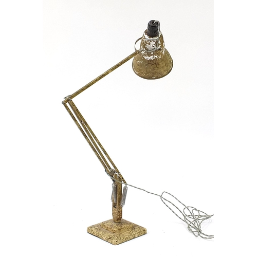 147 - Vintage Herbert Terry marbleised Anglepoise table lamp with stepped square base