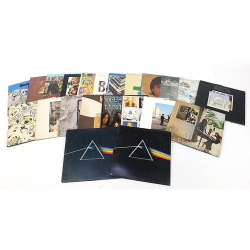 554 - Vinyl LP's including Pink Floyd Dark Side of the Moon with poster, Deep Purple, Led Zeppelin and The... 