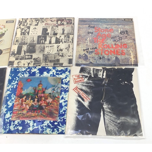 550 - The Rolling Stones vinyl LP's including Their Satanic Majesties Request, Sticky Fingers and Exile on... 