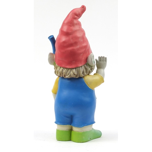 1583 - Garden diving gnome ornament with snorkel and goggles, 61cm high