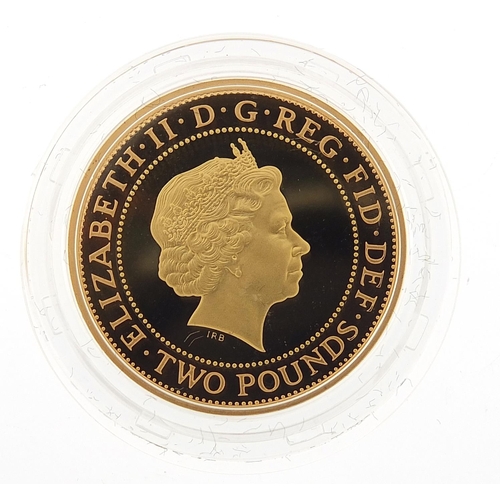 2238 - Elizabeth II 2007 gold two pound coin commemorating the abolition of the slave trade with box and ce... 