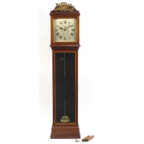 1452 - Mahogany longcase clock, the silvered dial inscribed Bolton Smith, Wigmore, Street London, 188cm hig... 