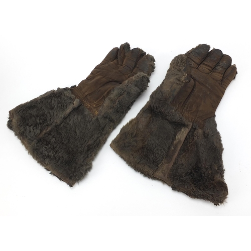 184 - Pair of vintage driving gloves from the estate of Dr John Bodkin Adams, 33cm in length