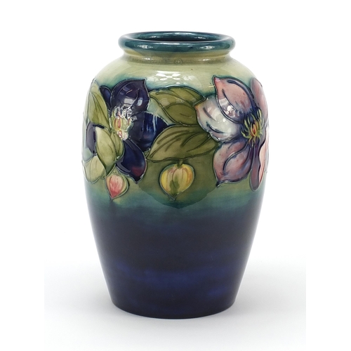 2 - Large Moorcroft pottery vase hand painted with flowers, signature and marks to the base, 24cm high
