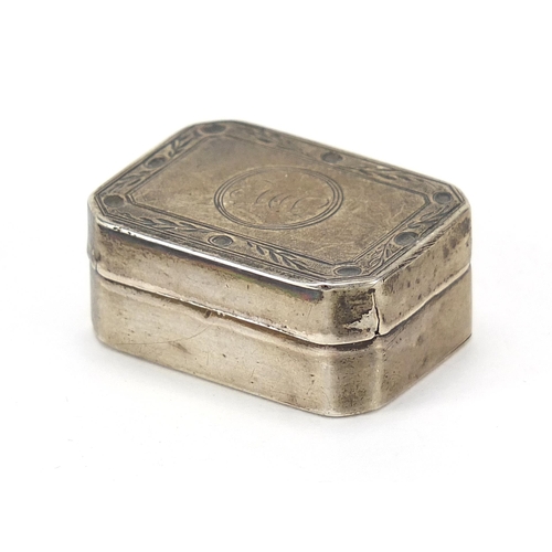 2225 - George III silver vinaigrette with hinged lid and gilt interior, TW maker's mark, Birmingham 1814, 3... 